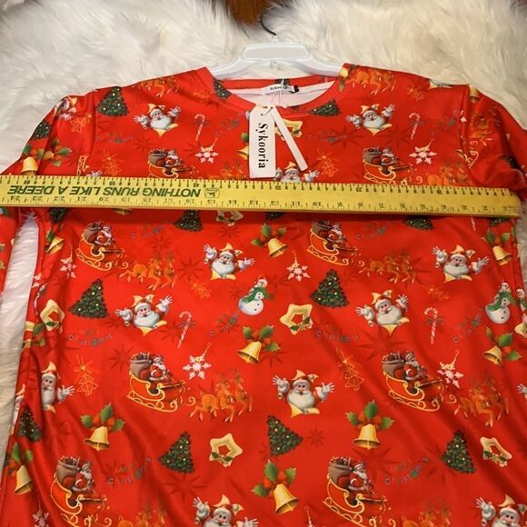 SYKOORIA Christmas long sleeve top size large - Picture 4 of 7